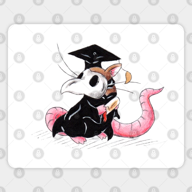 Plague Rat Grad Magnet by KristenOKeefeArt